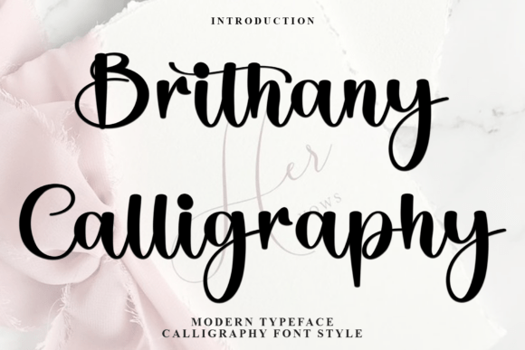 Brithany Calligraphy for Holiday Vibes and Web Design