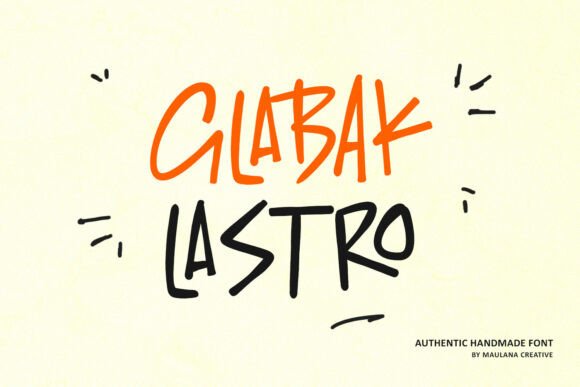 Glabak Lastro: A Playful Script Font for Editorial Design