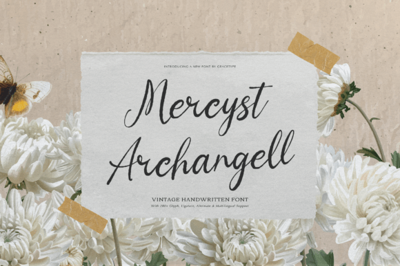 Mercyst Archangell: A Vintage Handwritten Font for Branding and Design