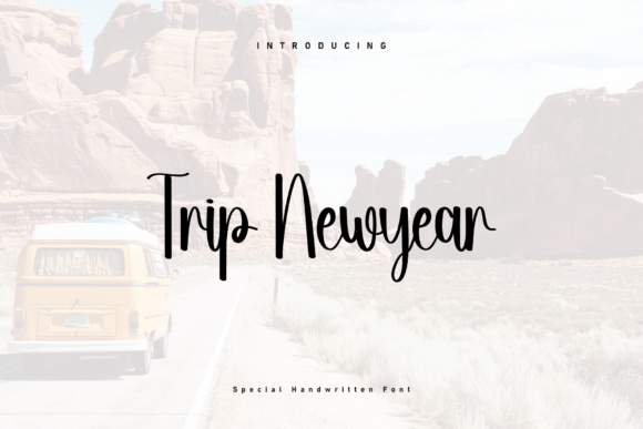 Trip Newyear: A Handwritten Font for Creative Crafters